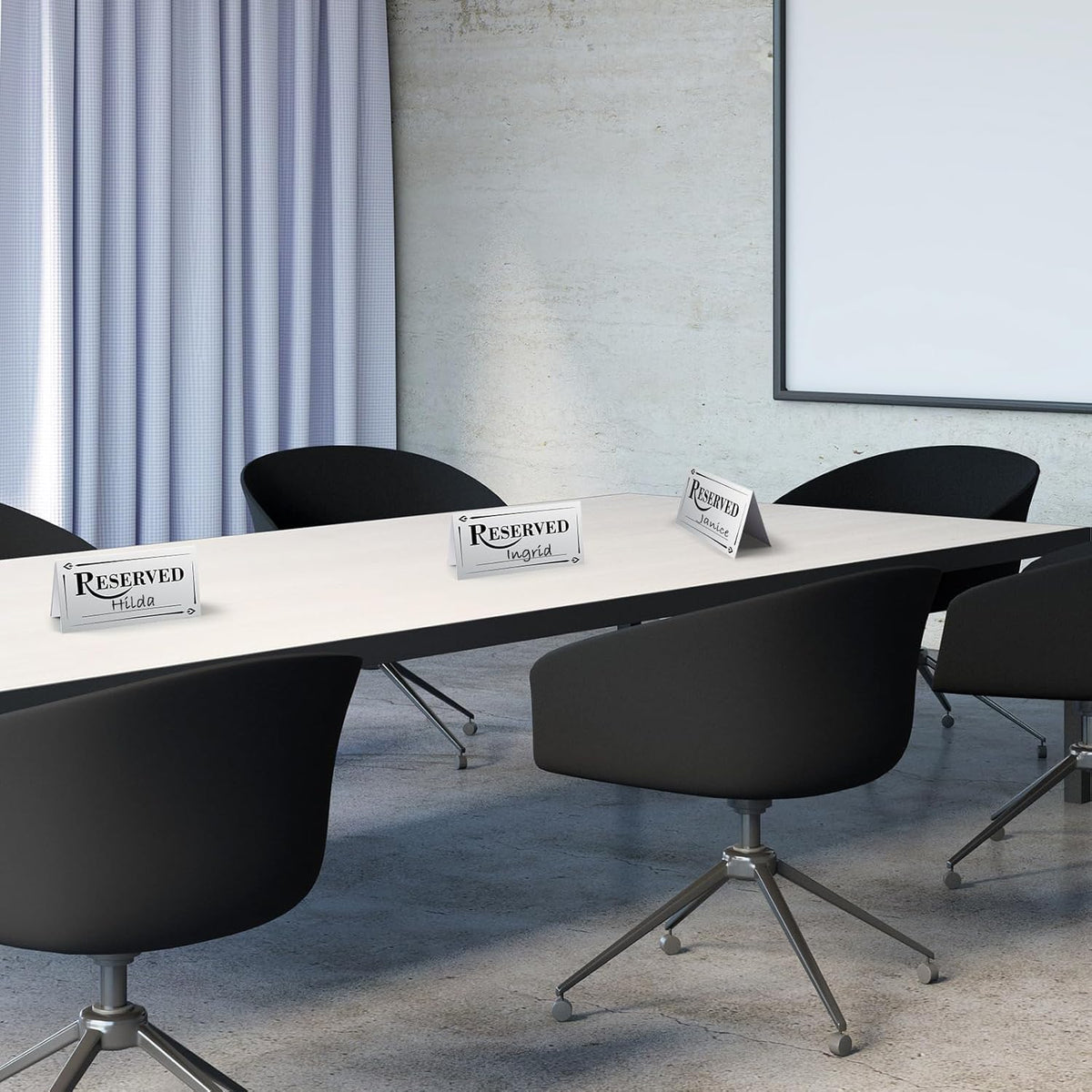 300 Pcs Paper Table Reserved Sign with Name Line Reserved Seating Signs Bulk Double Sided Signs for