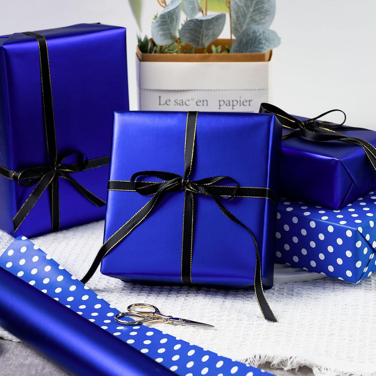 Garbendy Gift Wrapping Paper Roll-Solid Color Pearly-Lustre Paper,Perfect for Wedding, Valentine's