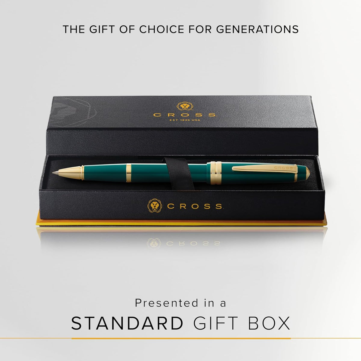 Cross Bailey Light Refillable Rollerball Pen Presented in a Everyday Gift Box - Medium Point, Black