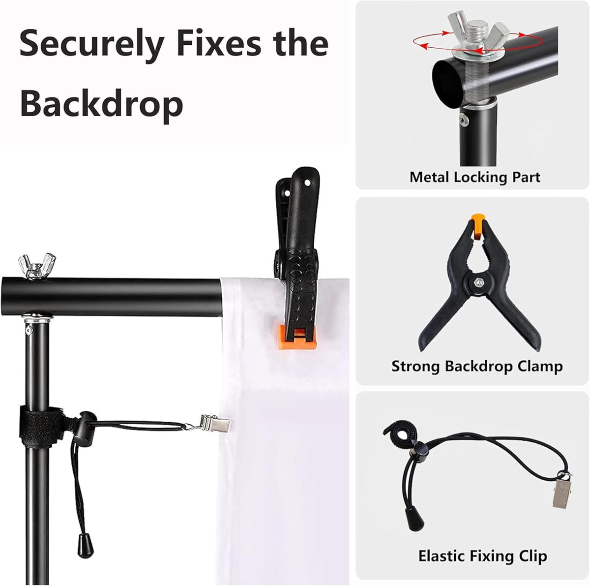 Photo Backdrop Stand, 10x9ft(WxH) Adjustable Photography Backdrop Stand, Aluminum Alloy Studio