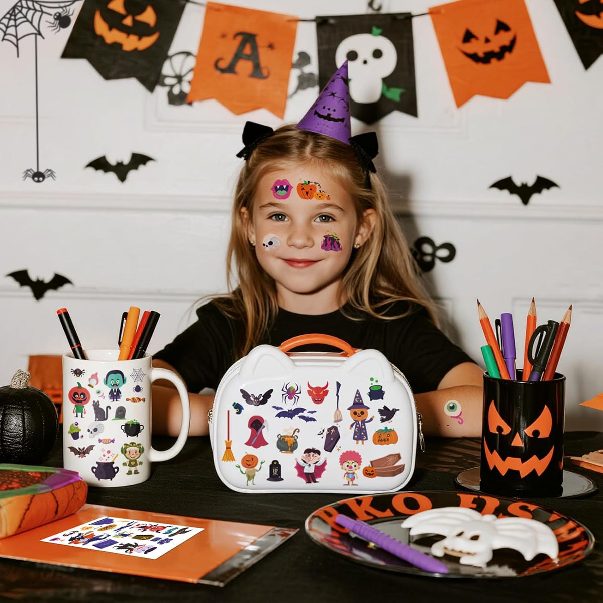 Halloween Temporary Tattoo for Kids - 260+ Unique Halloween Trick or Treat Tattoos Stickers for
