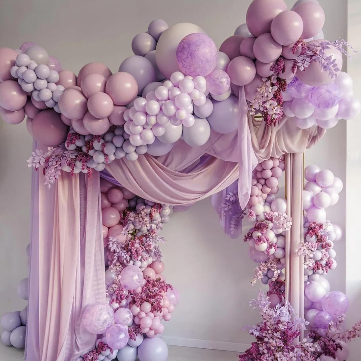 90pack Lilac Balloons Different Size 18/12/10/5 Inch Lilac Balloon Garland Arch Kit for Graduation