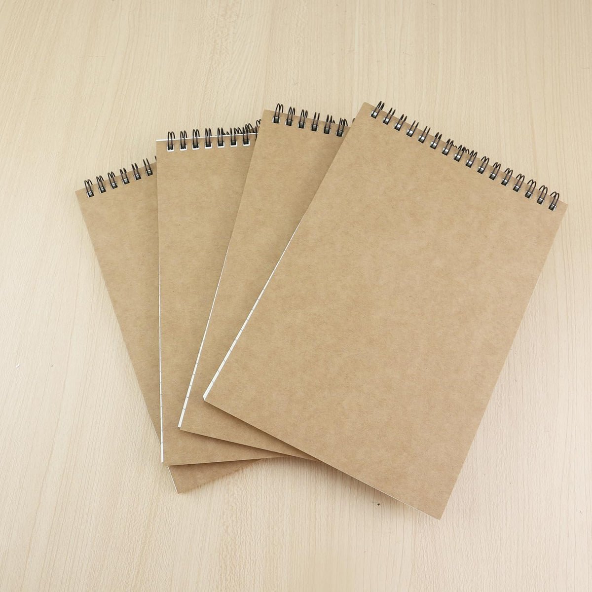 4 Pcs Top Bound Spiral Notebook,8.3 inch x 5.8 inch,60 Sheet,7mm College Ruled Paper,A5 Spiral Note