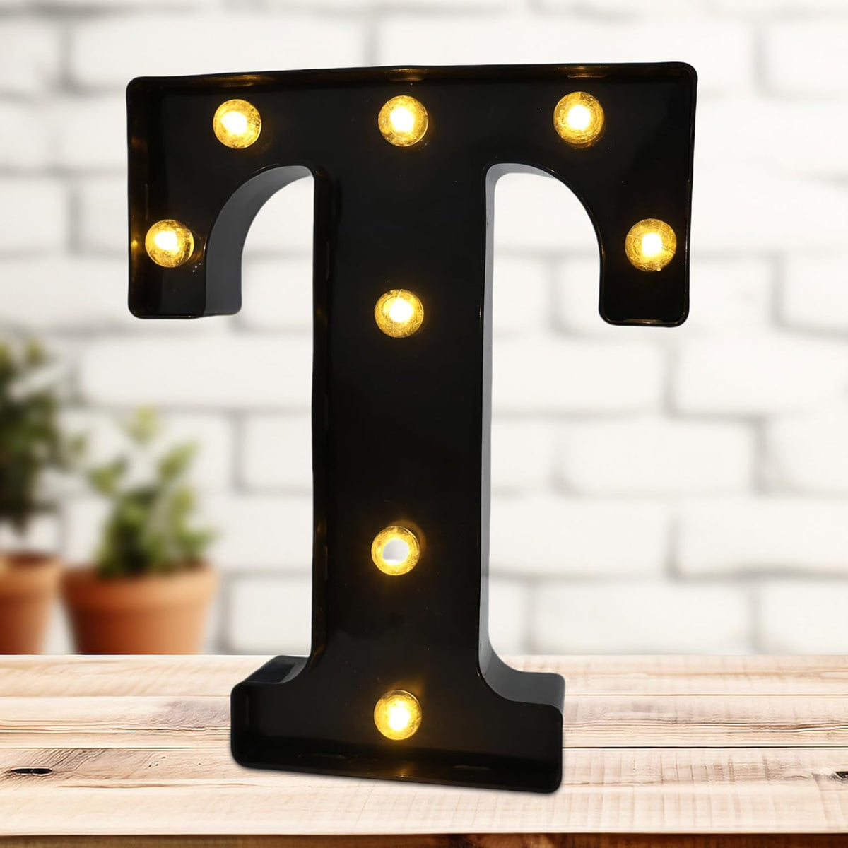 Led Marquee Letters, 8.58 Inch Black Light Up Letters, Small Led Letter Lights, Battery Powered