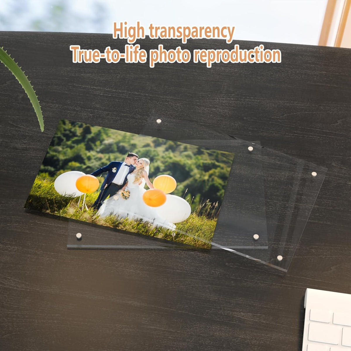 HELPLEX Picture Frames, 3 Pack 5x7 inch Acrylic Picture Frame Clear 5 x 7 Photo Frames Magnetic