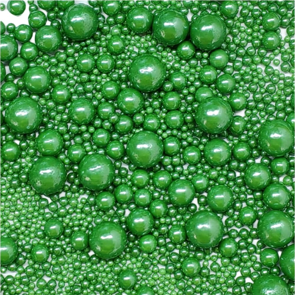 Edible Pearl Sugar Sprinkles Christmas Green Candy Mixing Size Baking Edible Cake Decorations