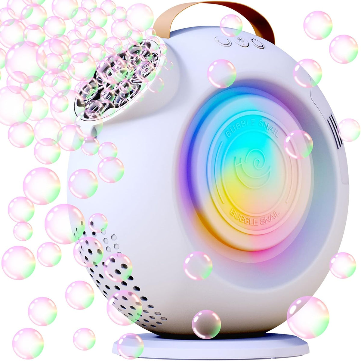 Bubble Machine, Automatic Bubble Maker Rechargeable, 15000+ Big Bubbles per Min, Colorful LED