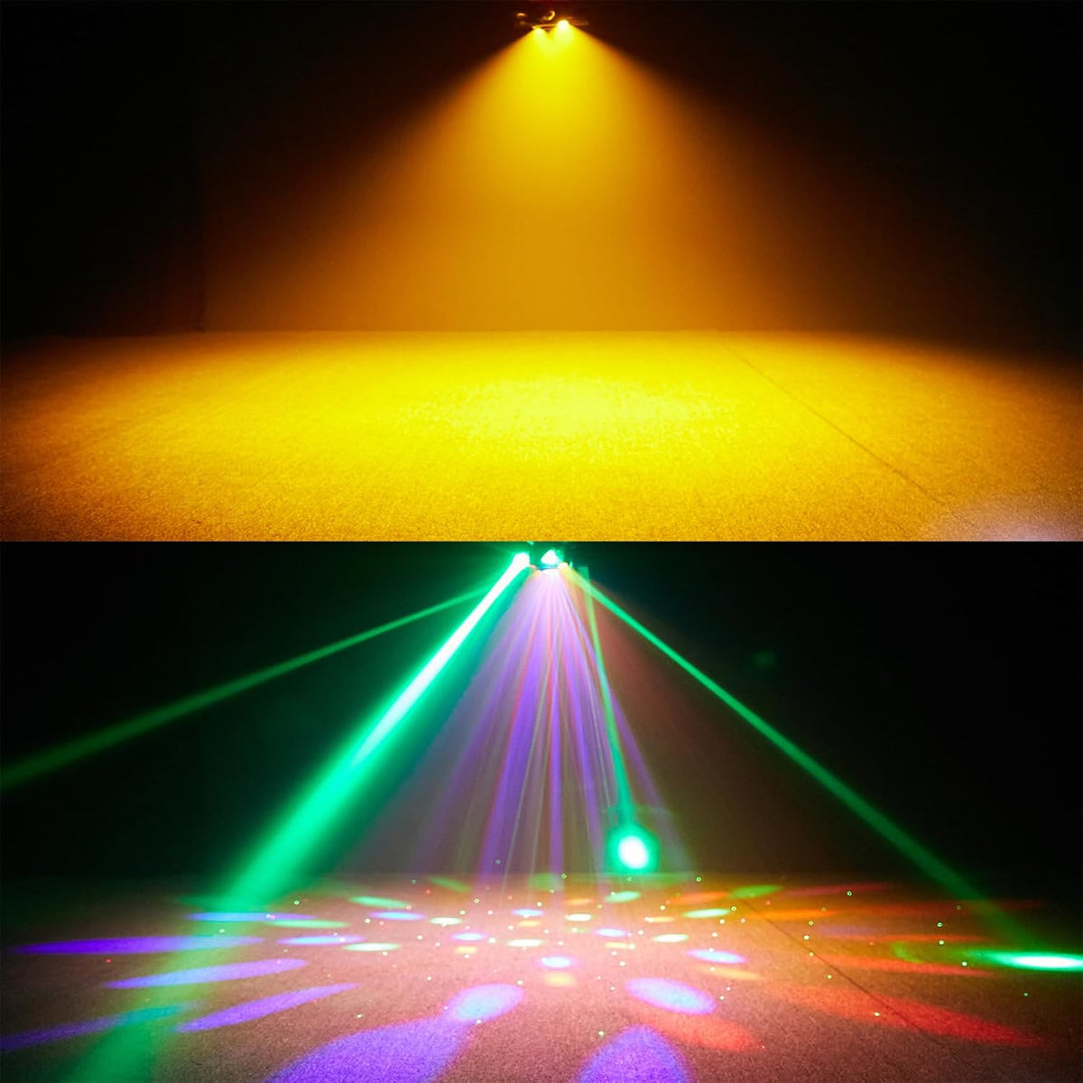 Moving Head Stage Light, LED DJ Lights with DMX512 Controller, Sound Activation, 4pcs 12W RGBW LED