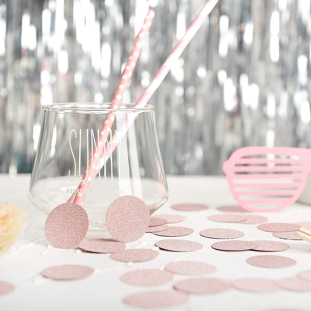 Glitter Confetti Circle Dots for Table Wedding Birthday Party Decoration, 1.2 inch in Diameter