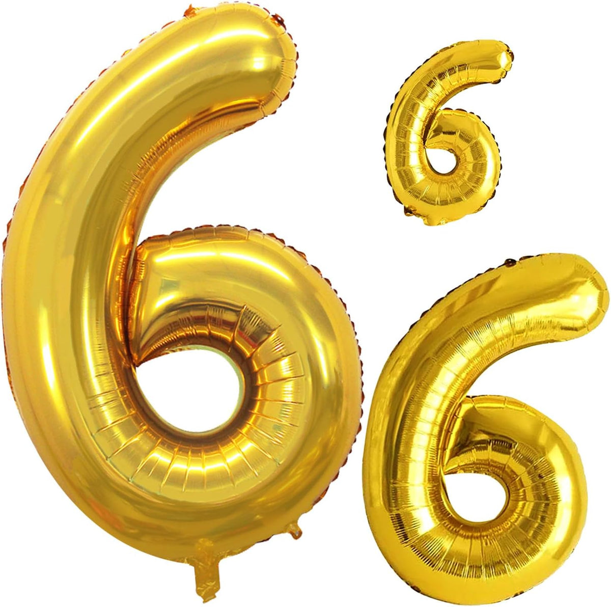 GOER Gold Foil Balloons Number 6,Huge Number Balloons for 6th 66th Birthday Party Supplies