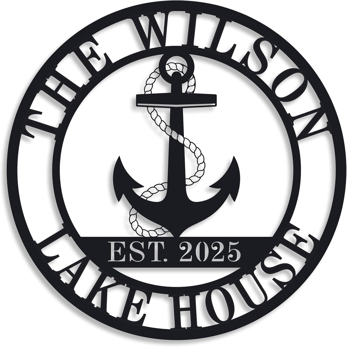 Personalized Lake House Decor, Custom Nautical Wall Decor, Nautical Decor for Home, Outdoor Metal