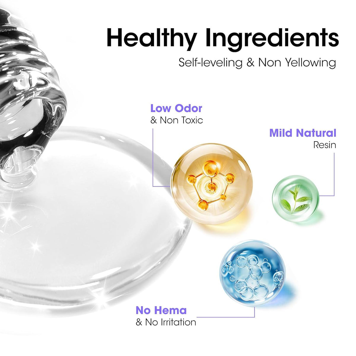 GELLEN 20ML Blooming Gel, Hema Free Blooming Gel Nail Polish, Soak off Clear UV LED Blossom Nail