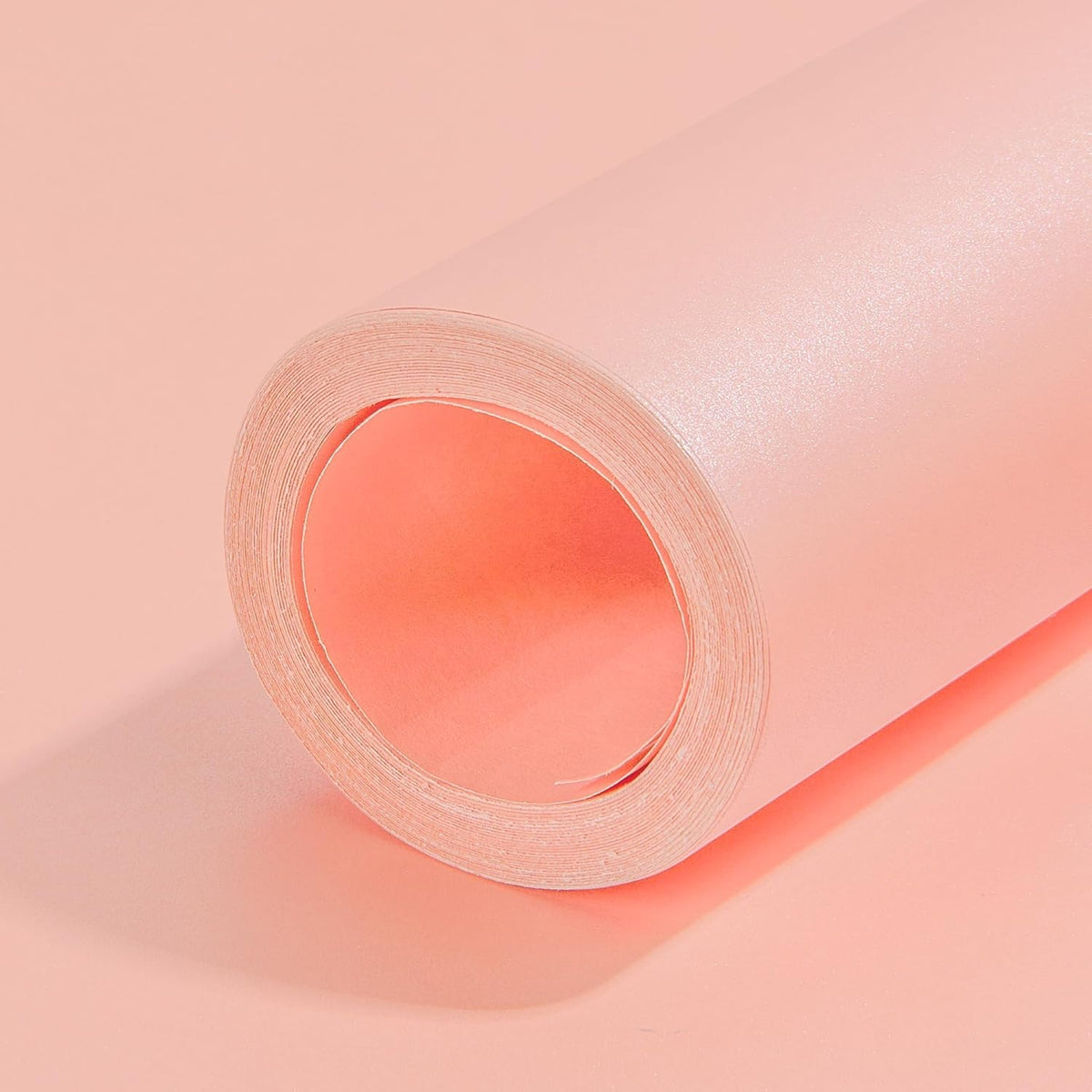 Matte Wrapping Paper Roll - Solid Color Pearly 17.3Inches X 39.4Feet Pink Shimmer Gift Wrapping