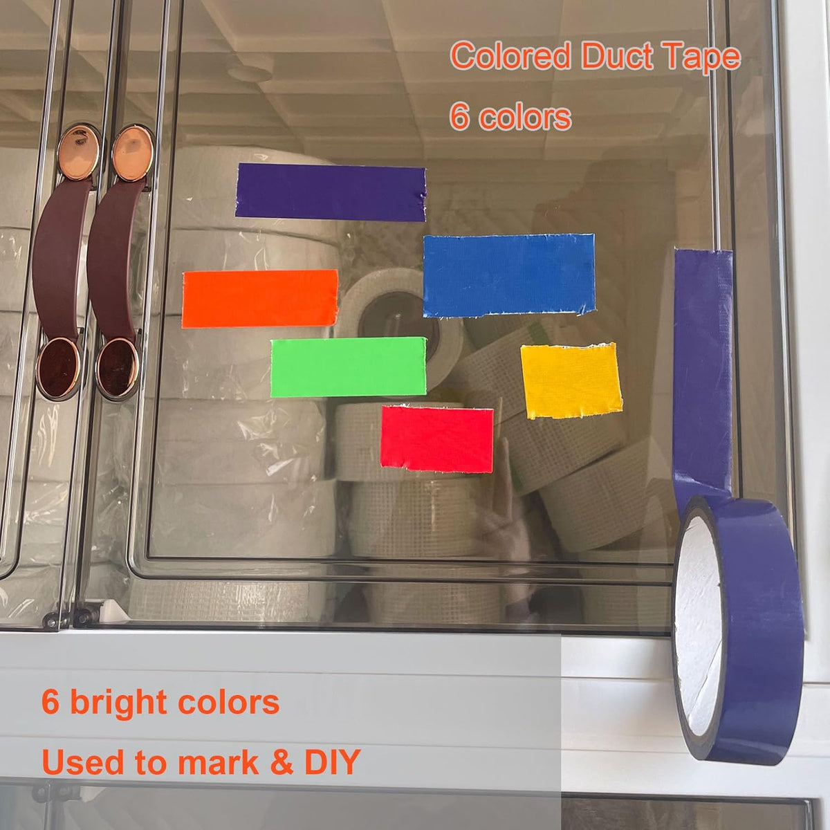 6 Pack Colored Duct Tape, Total 180 Yards- 1 Inch x 30 Yards per Rolls,Multi-Color Duct Tapes