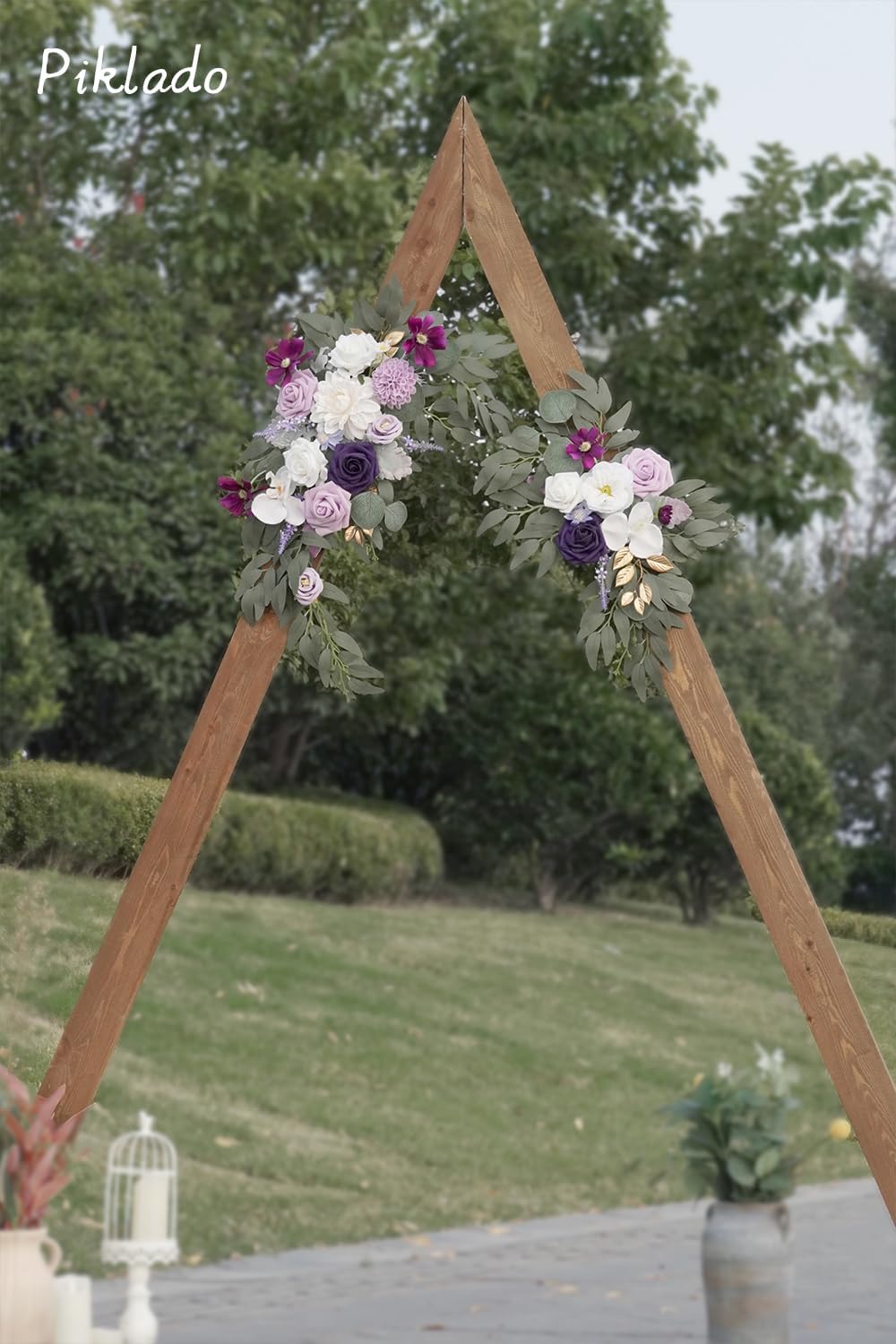 Faux Flower Swag Set of 2 for Wedding Welcome Signs Floral Swag Wedding Reception Ceremony Signs
