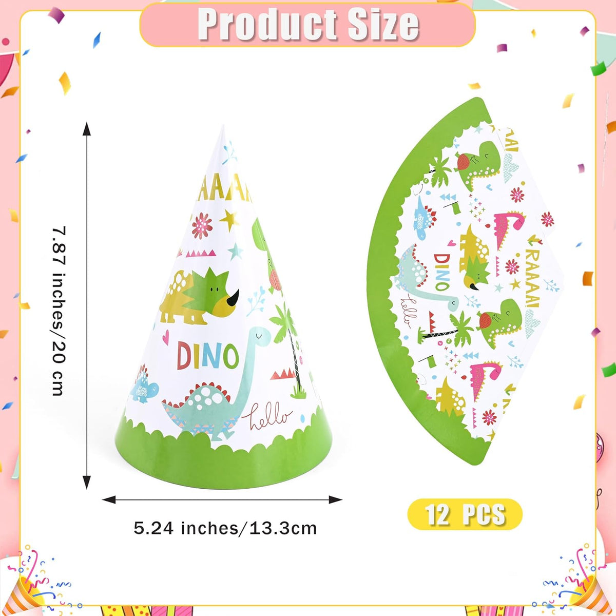 CANREVEL 12 PCS Party Hats for Kids and Adults, Party Headwear, Happy Birthday Hats, Birthday Party