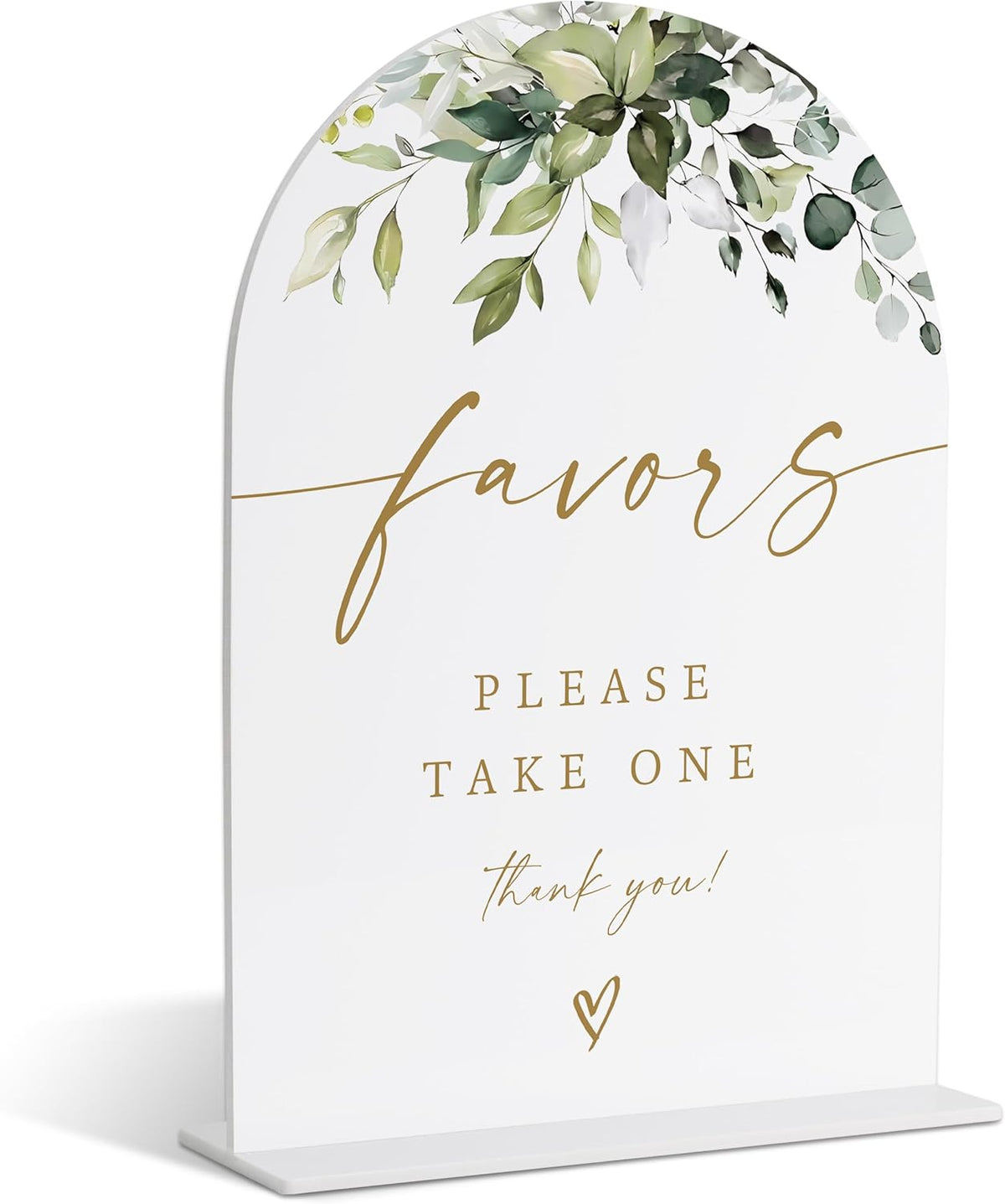 Please Take One Sign, Gift Table Sign, Greenery Gold Bridal Shower Decorations, Wedding Signs for