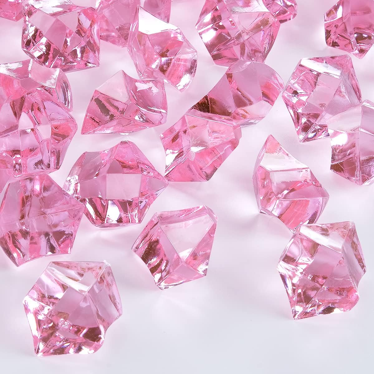 Babenest Acrylic Crushed Ice Rocks, 150 PCS Fake Crystals Plastic Ice Cubes Diamonds Gems for Vase