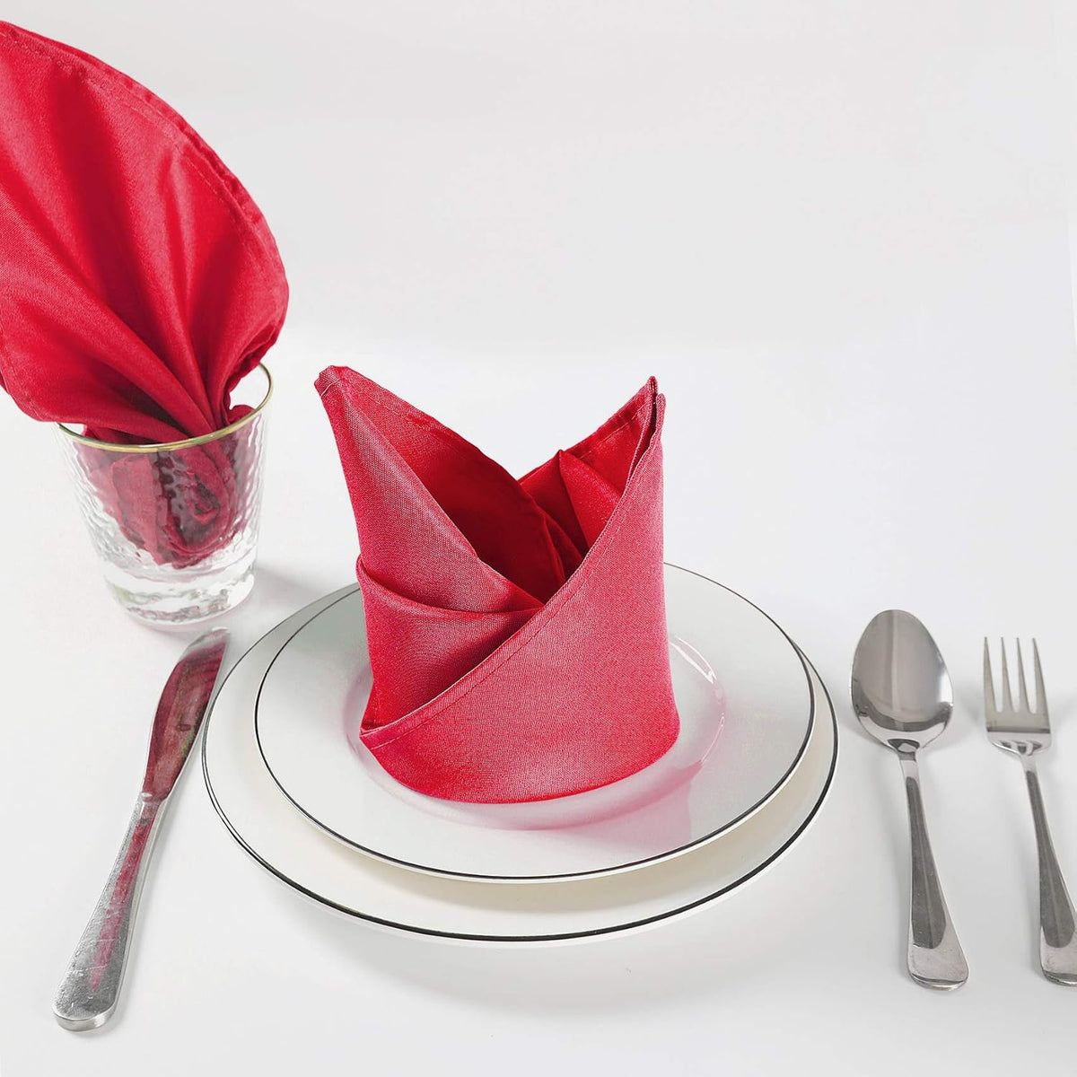 Cloth Napkins 17x17 inch Washable Polyester Dinner Napkins Soft Table Napkins for Wedding Party