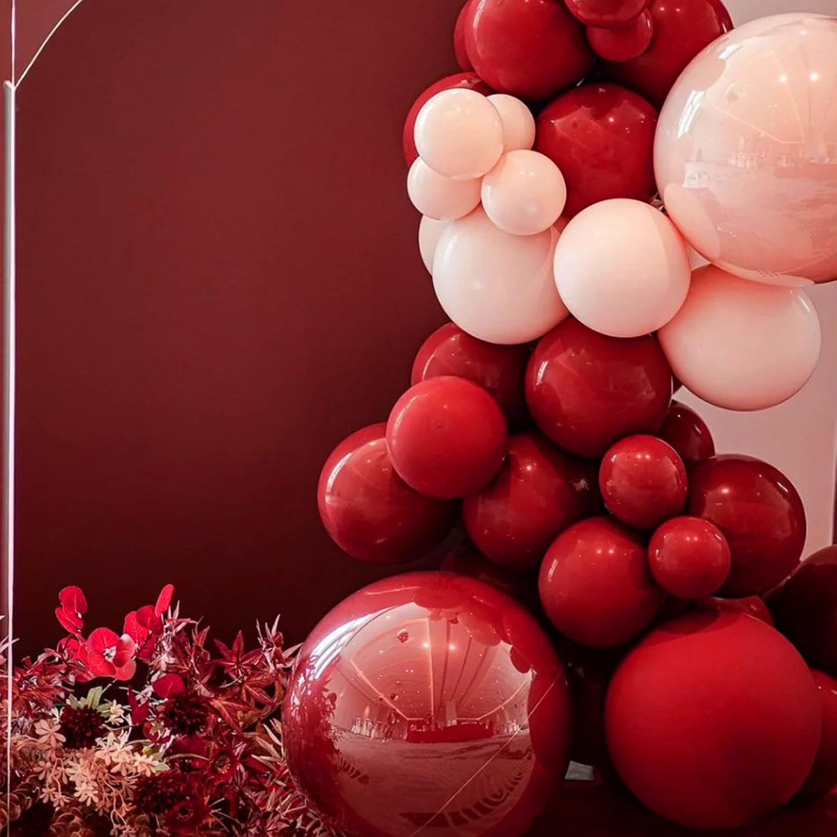 90pack Ruby Balloons Different Size 18/12/10/5 Inch Ruby Balloon Garland Arch Kit for Graduation