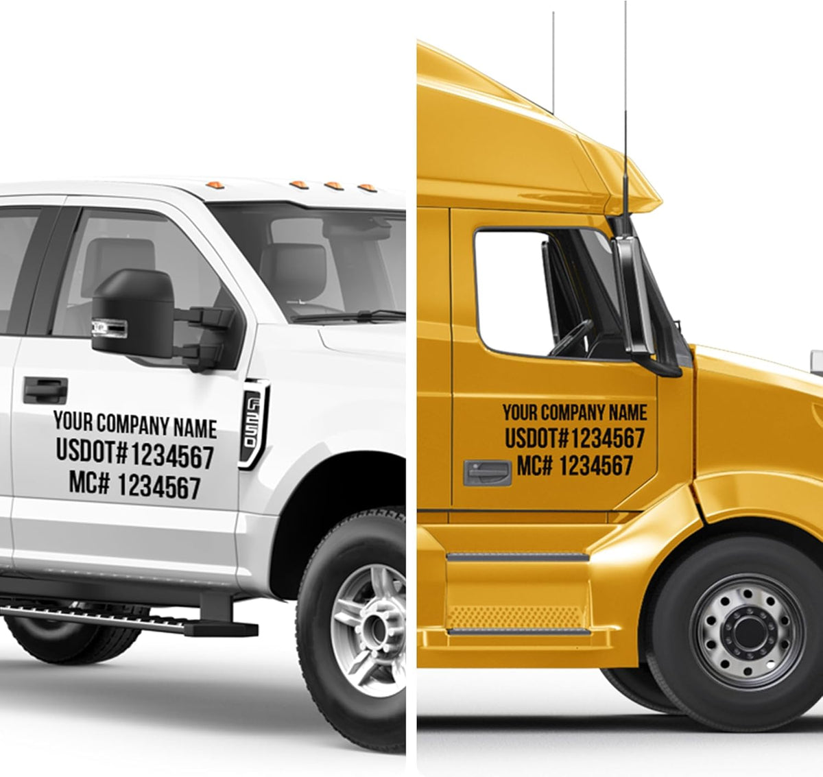 Custom USDOT Truck Decal, MC, Company Name & Registration Stickers, Vinyl Lettering Sticker for