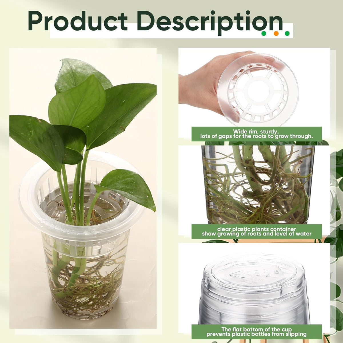 Baderke 35 Pack Plastic Plant Propagation Station Desktop Terrariums Plant Tabletop Vase with
