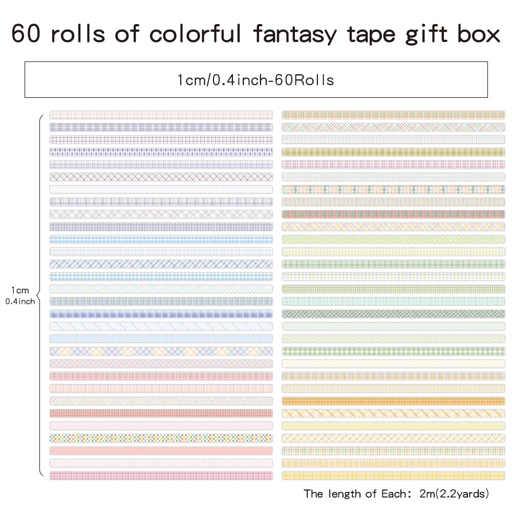 60 Rolls Cross line Theme Washi Tape Set, Writable Decorative Tapes for Scrapbooking, Bible