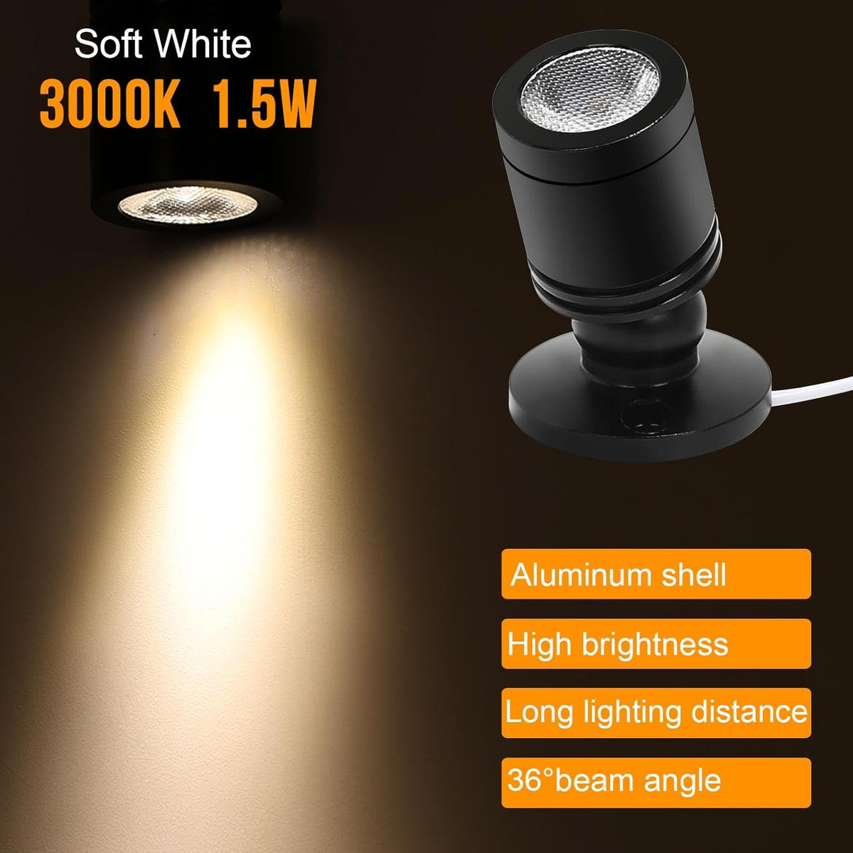 Taysing LED Spot Light Indoor Little Mini Spotlight Accent Lights for Display, Paintings, Pictures