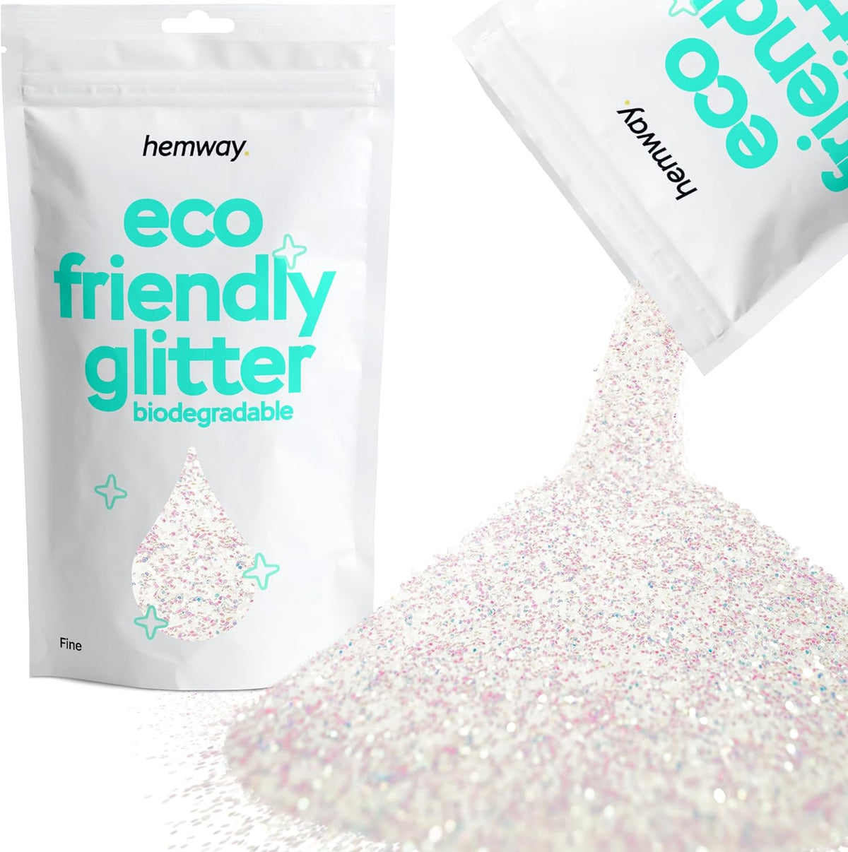 Hemway Biodegradable Glitter Eco Friendly - 100g/3.5oz Bio Cosmetic Safe Sparkle Vegan for Face
