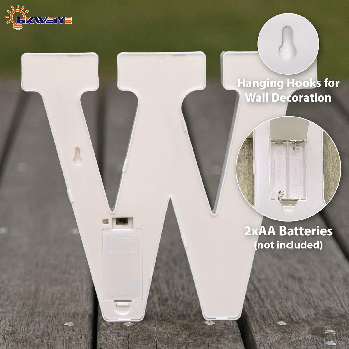 HXWEIYE Light Up Letters LED Marquee Signs - Battery Powered Big Lights Letter for Party &