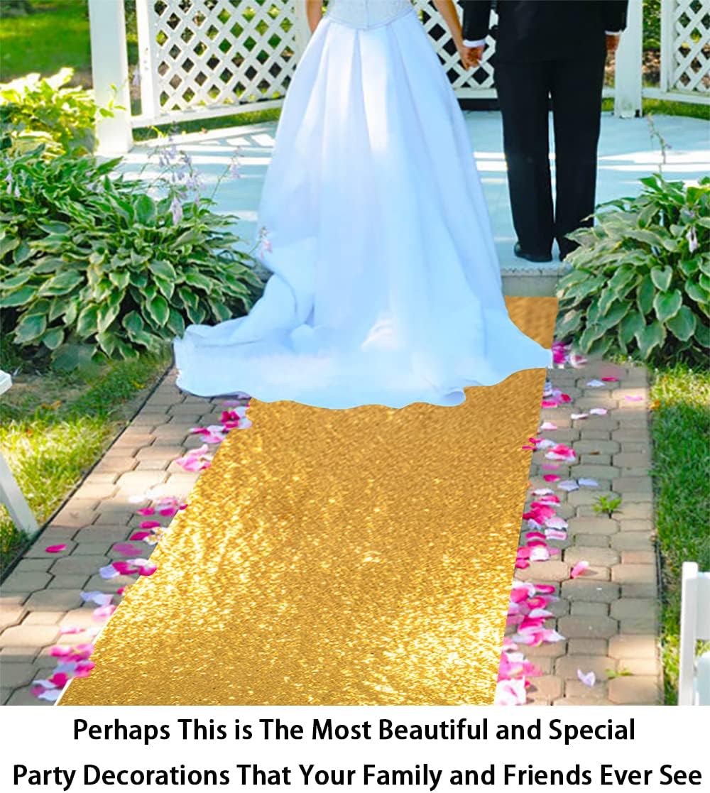 ShinyBeauty Aisle Runners for Weddings Sparkling Aisle Runner Decoration of Beach/Church Wedding