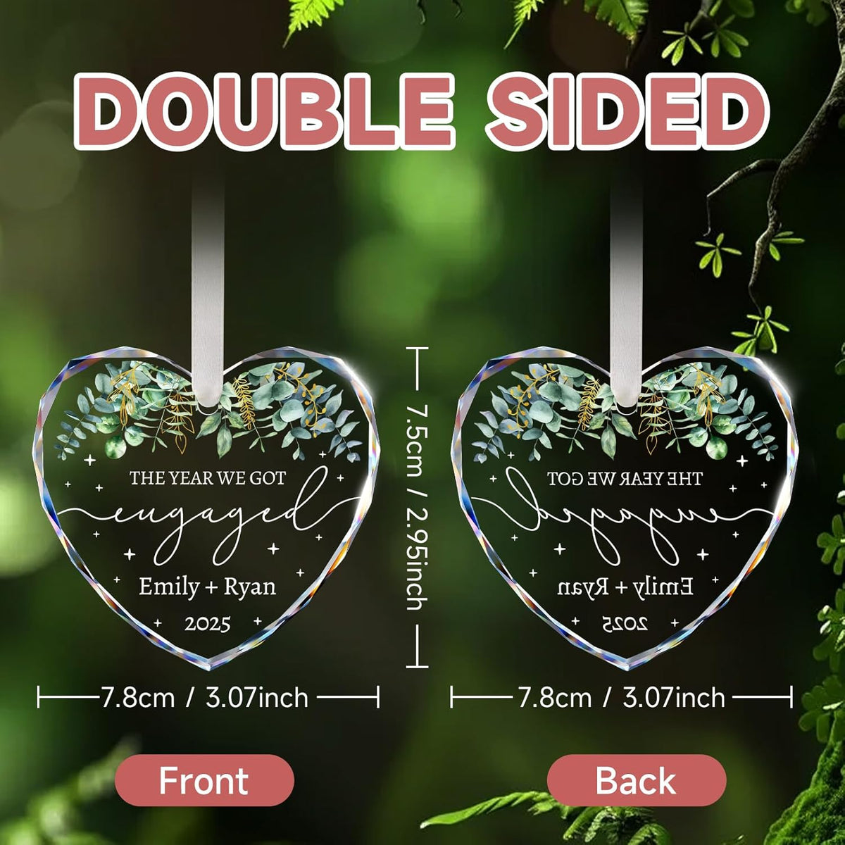 Engagement Ornament 2025 - Engagement Gifts for Couples - Personalized Gift for Newly Engaged
