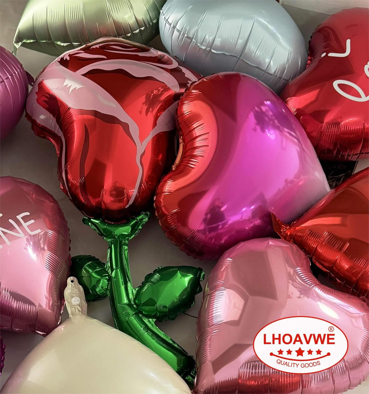 Gradient Pink Heart Shaped balloons Pack of 10,18 Inch Love Valentine Balloons Heart Romantic