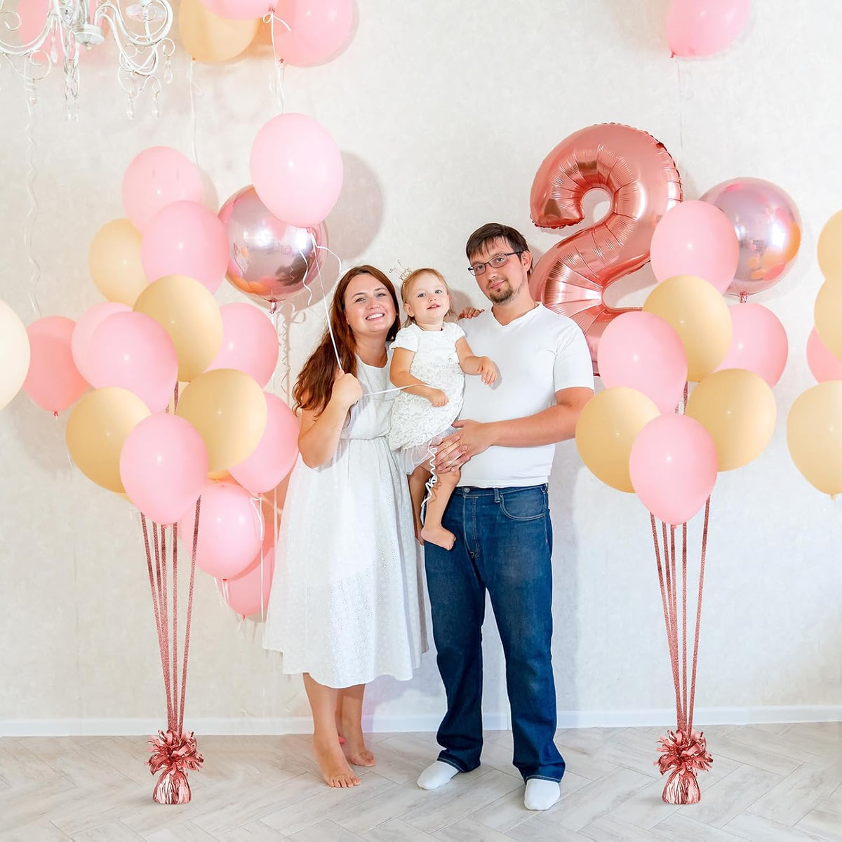 24 Pcs Balloon Weights Metallic Anchor Balloon Holder for Helium Balloons Heavy Table Weights and 1