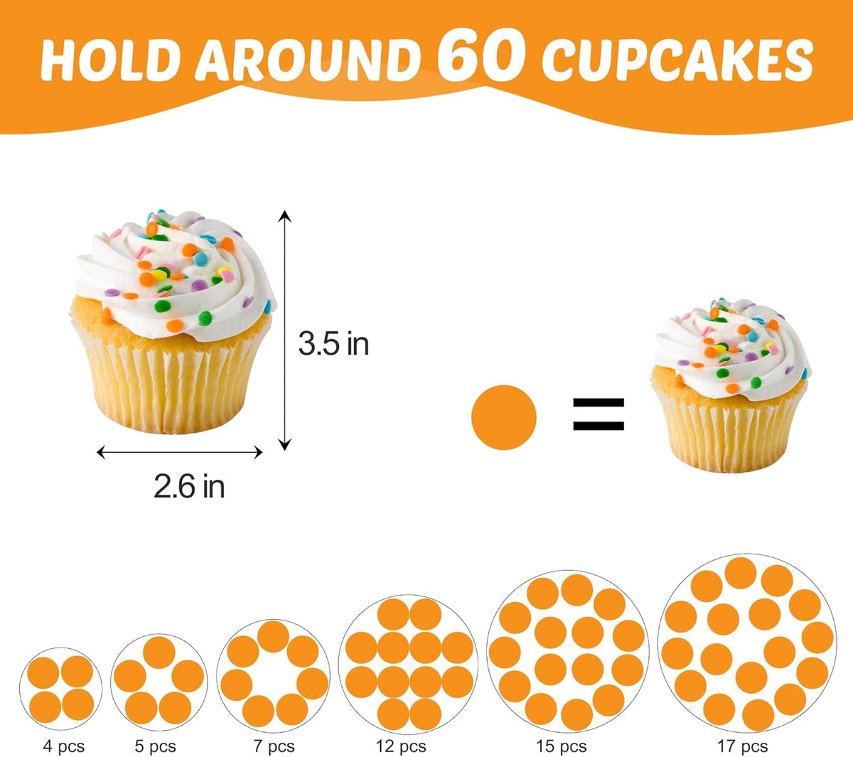 Cupcake Stand, 6 Tier Cupcake Stand for 50 Cupcakes, Round Acrylic Dessert Table Display, Clear