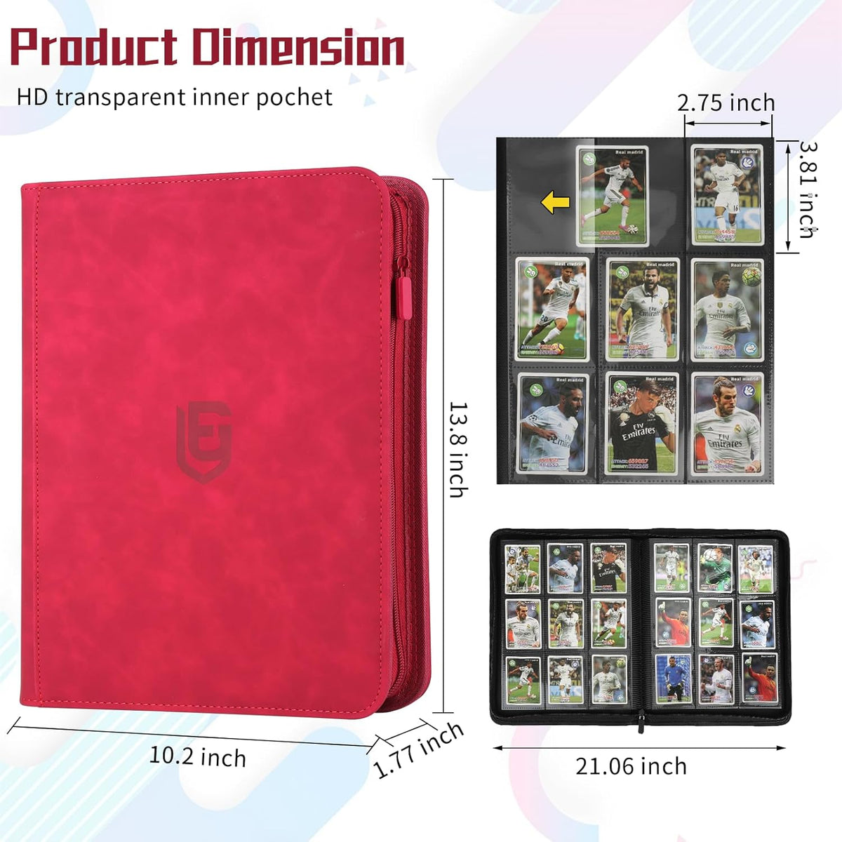 9 Pocket Card Binder,540 Pocket Trading Card Binders,Loading Pocket Collectible Card Album for MTG
