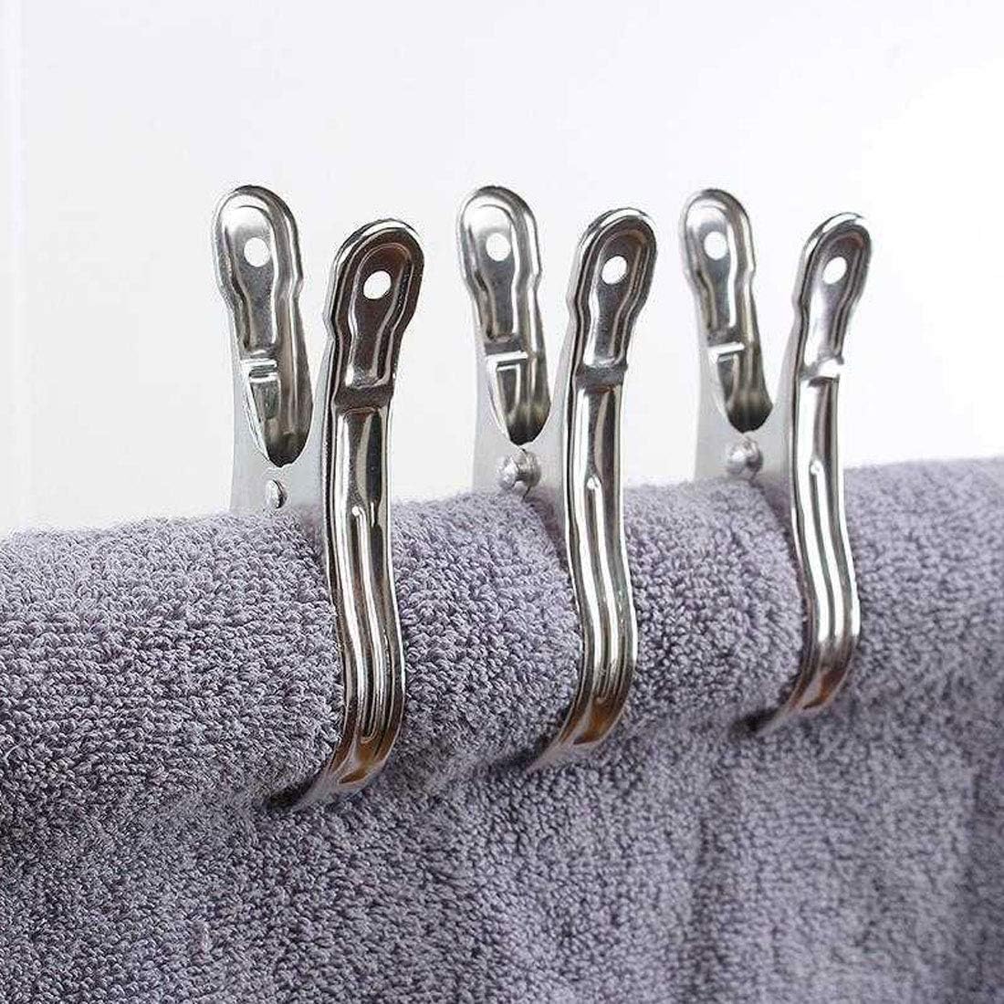 Metal ClothesPins,Row Cover Clips 20 Pack 3.5 Inch Stainless Steel Pool Towel Clips,Chair Clips for