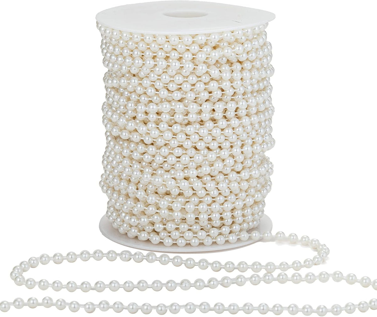 6mm Crafts Faux Pearl Beads Garland Pearl Bead Roll Strand of Pearls to Decorate Floral