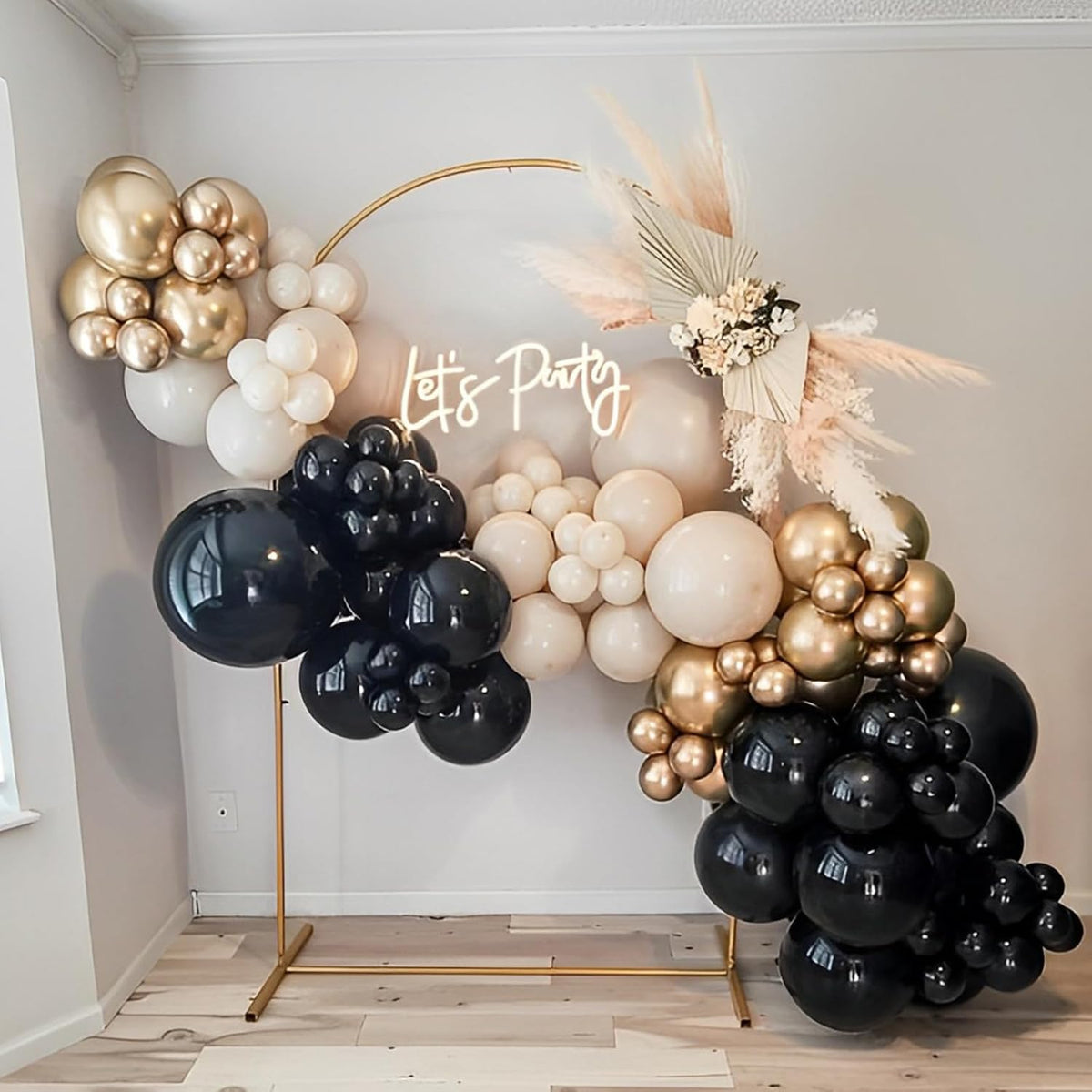 90pack Metallic Gold Balloons Different Size 18/12/10/5 Inch Chrome Gold Balloon Garland Arch Kit