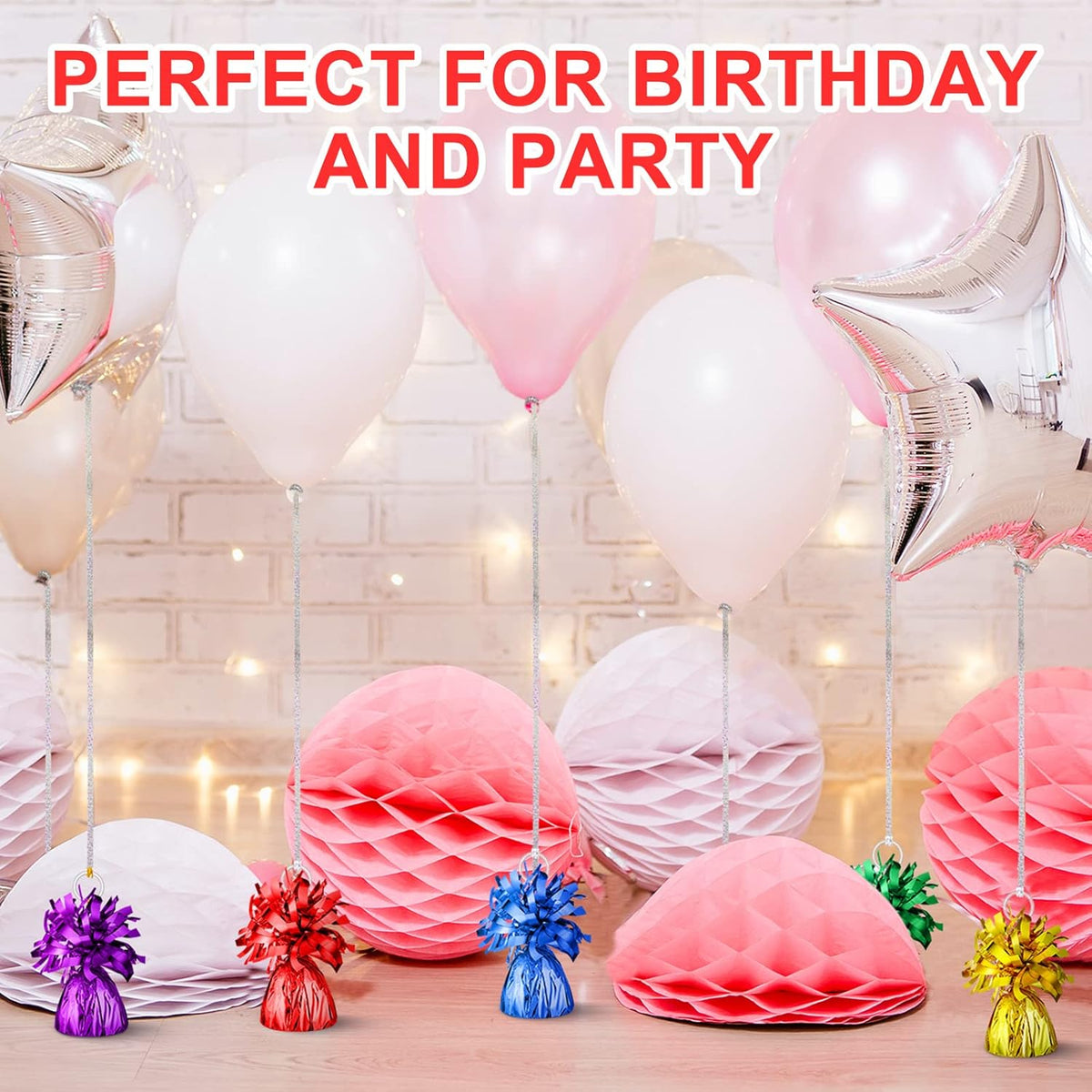 24 Pcs Balloon Weights Metallic Anchor Balloon Holder for Helium Balloons Heavy Table Weights and 1