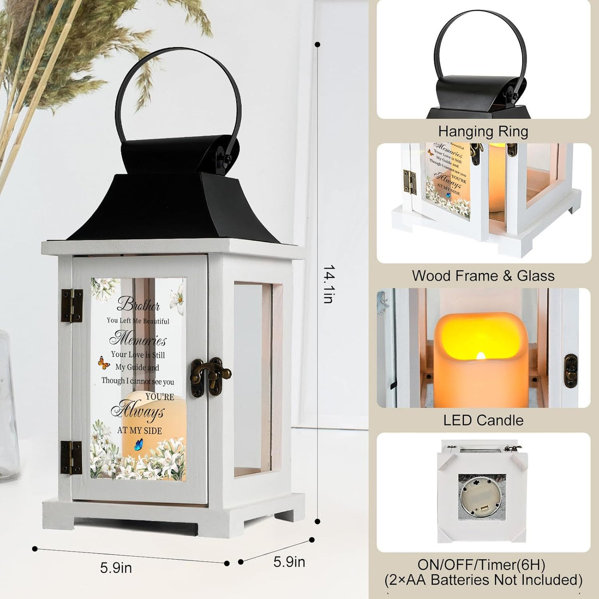 Memorial Lantern Bereavement Sympathy Gifts in Memory of Loved One Memorial Gifts for Loss of
