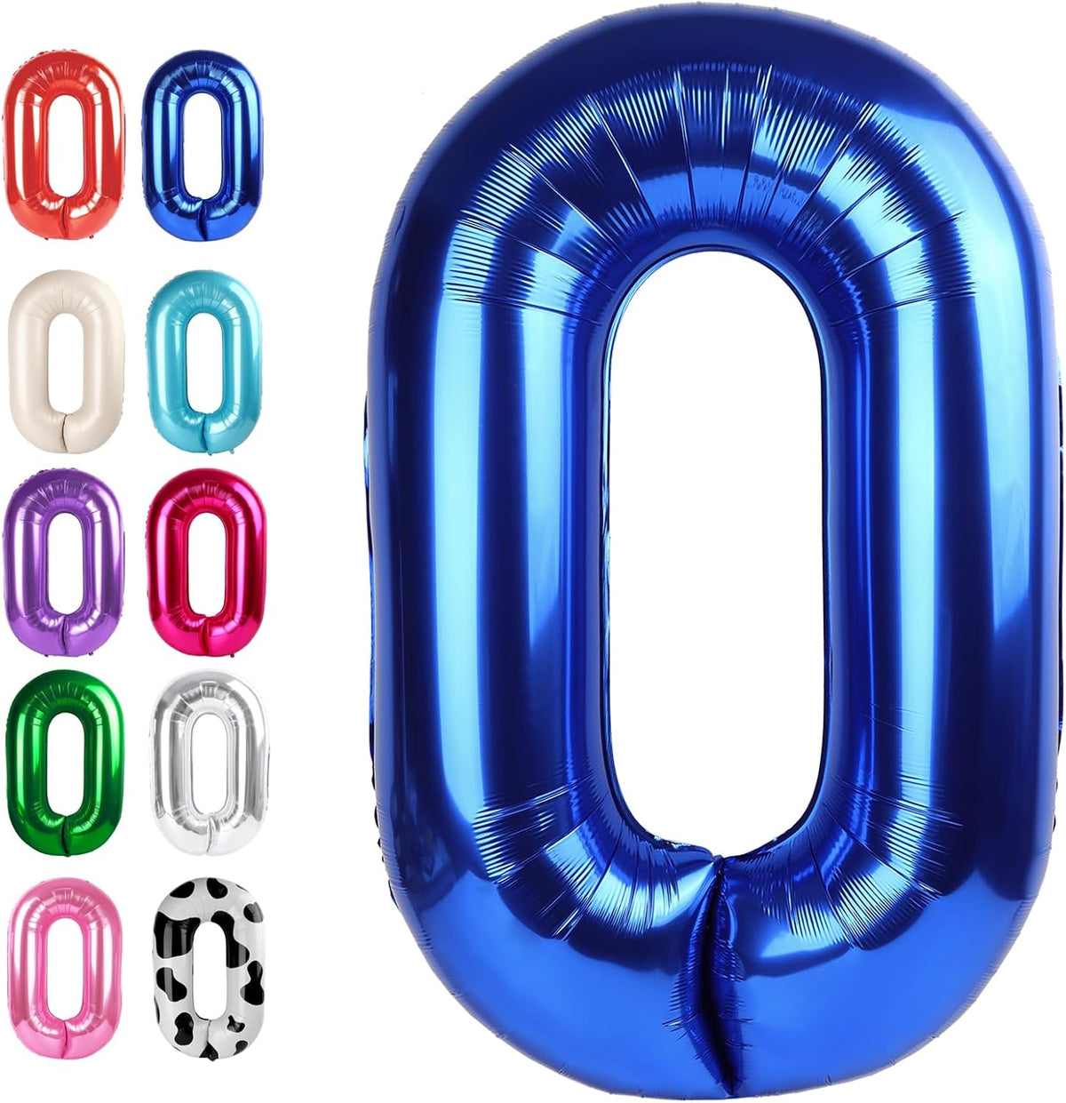 Navy Blue 40 Inch 0 Number Balloons, 0 Decorations for 10 20 30 40 50 60 70 80 90 100Birthday, Foil