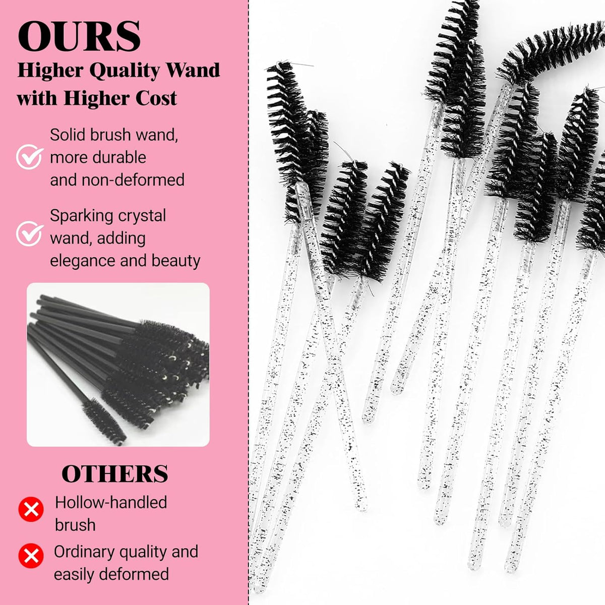 Mascara Wands, Lash Spoolies For Eyelash Extensions, Eyebrows Brush, Disposable Eye Lashes Brushes