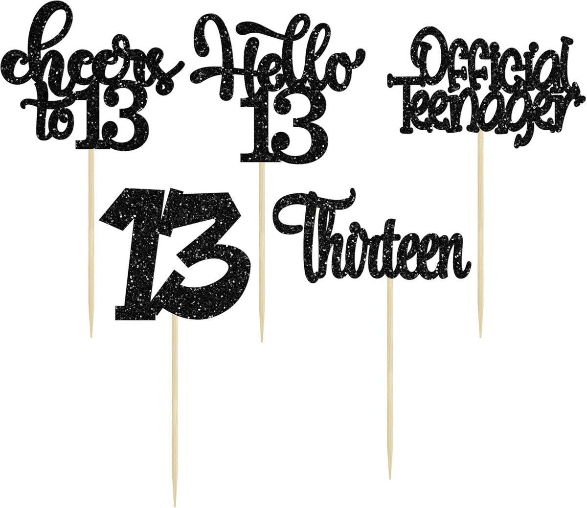 30Pcs 14th Birthday Cupcake Toppers Hello 14 Cupcake Picks Fourteen Cheers to 14 Years Old Cake