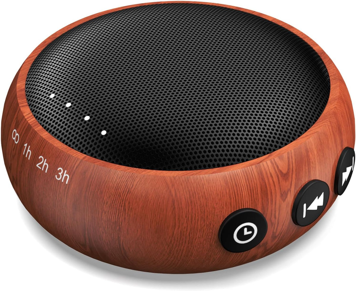 SoundMe Small Sound Machine Brown Noise Machine 30 Soothing Natural Sounds Rain Fan Pink White