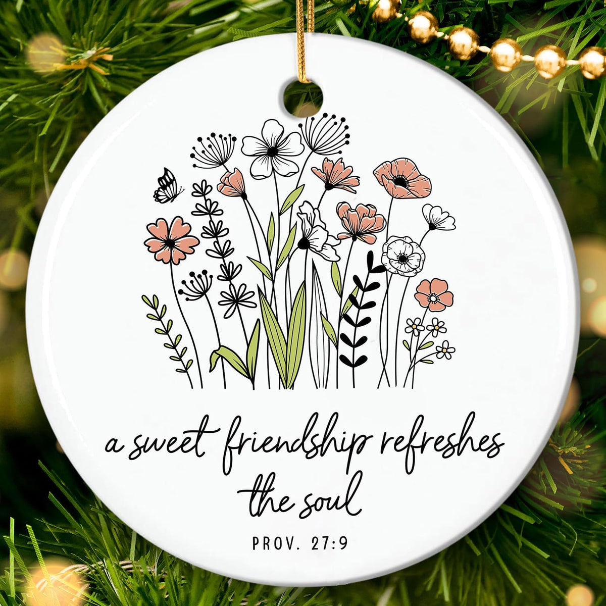 HEXMOZ Friend Ornament - Christian Friendship Gifts for Women, Best Friend Religious, Inspirational