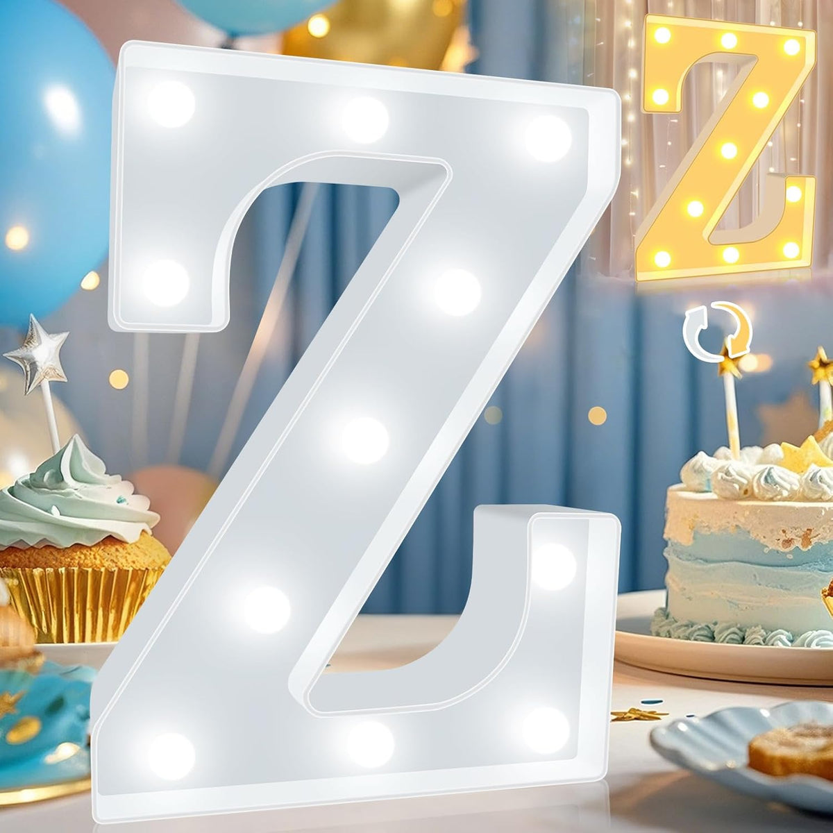 Pooqla LED Marquee Letter Lights, Warm White and Cool White Decorative Lighted Letters, Light Up