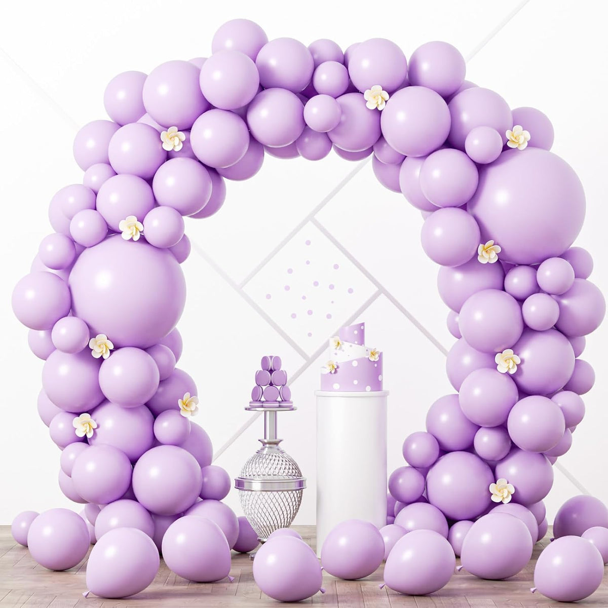 90pack Pastel Purple Balloons Different Size 18/12/10/5 Inch Pastel Purple Balloon Garland Arch Kit