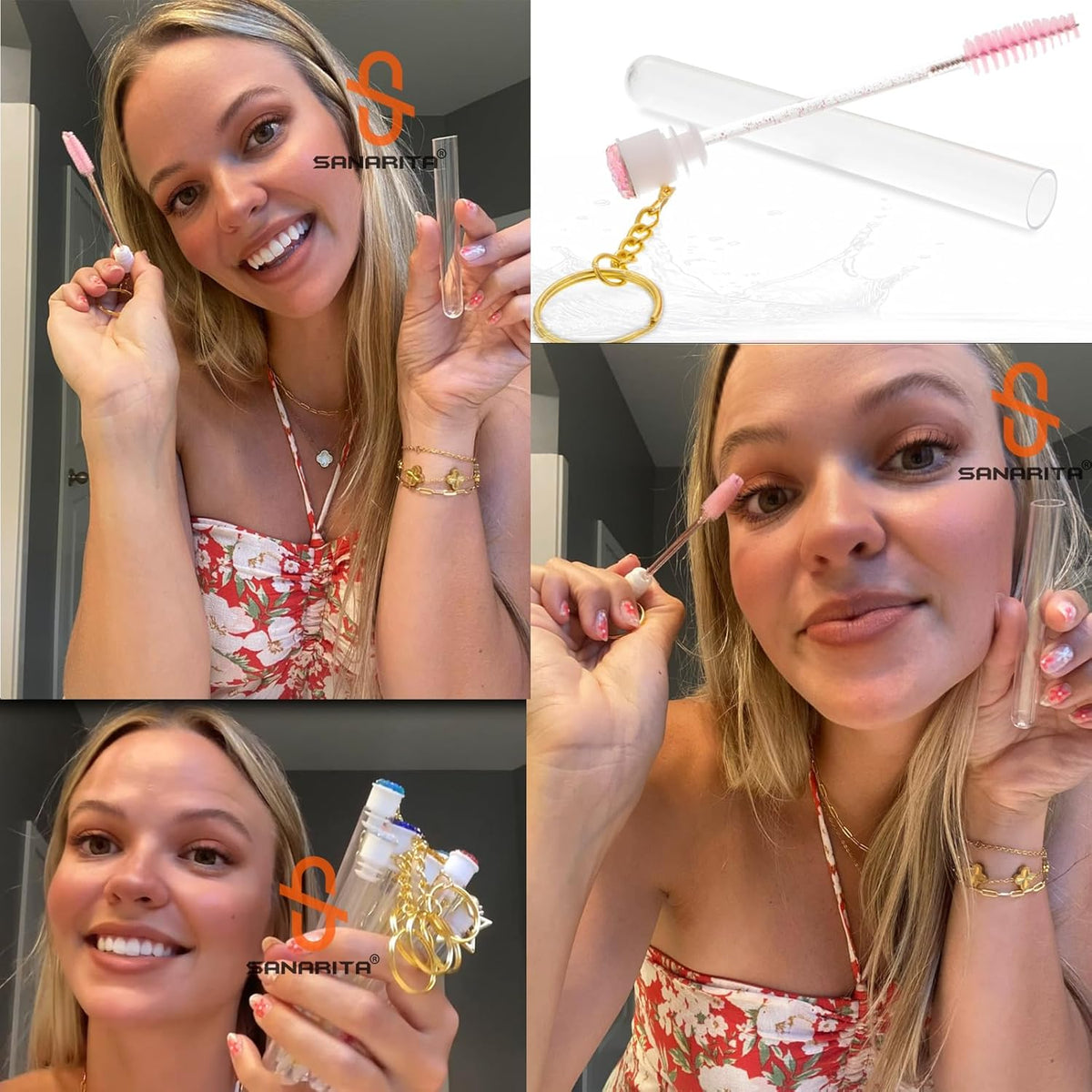 Upgrade 48 Pieces Disposable Mascara Wands Set,Mascara Brush Tube for Women and Girls- Include 24