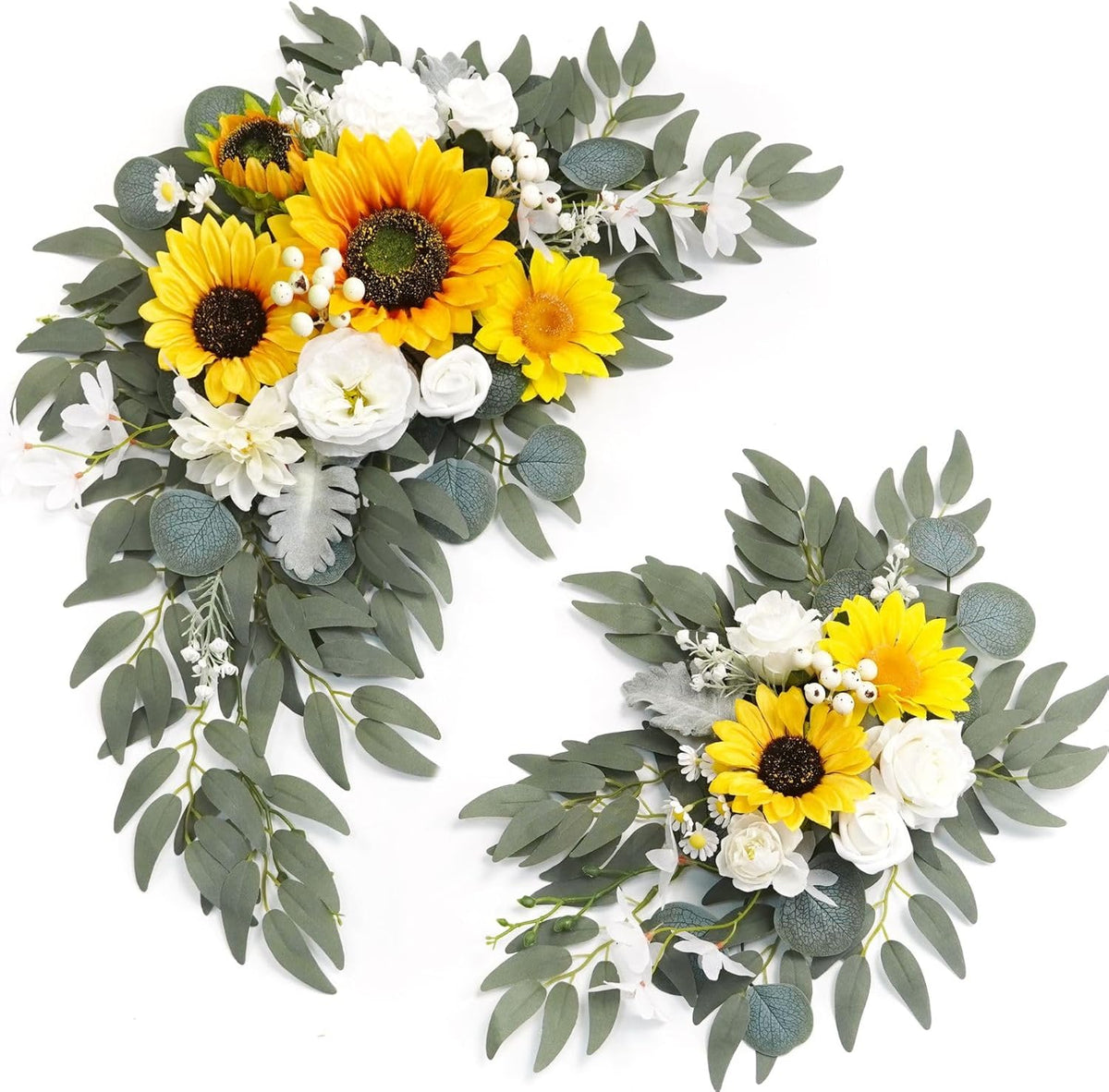 Faux Flower Swag Set of 2 for Wedding Welcome Signs Floral Swag Wedding Reception Ceremony Signs